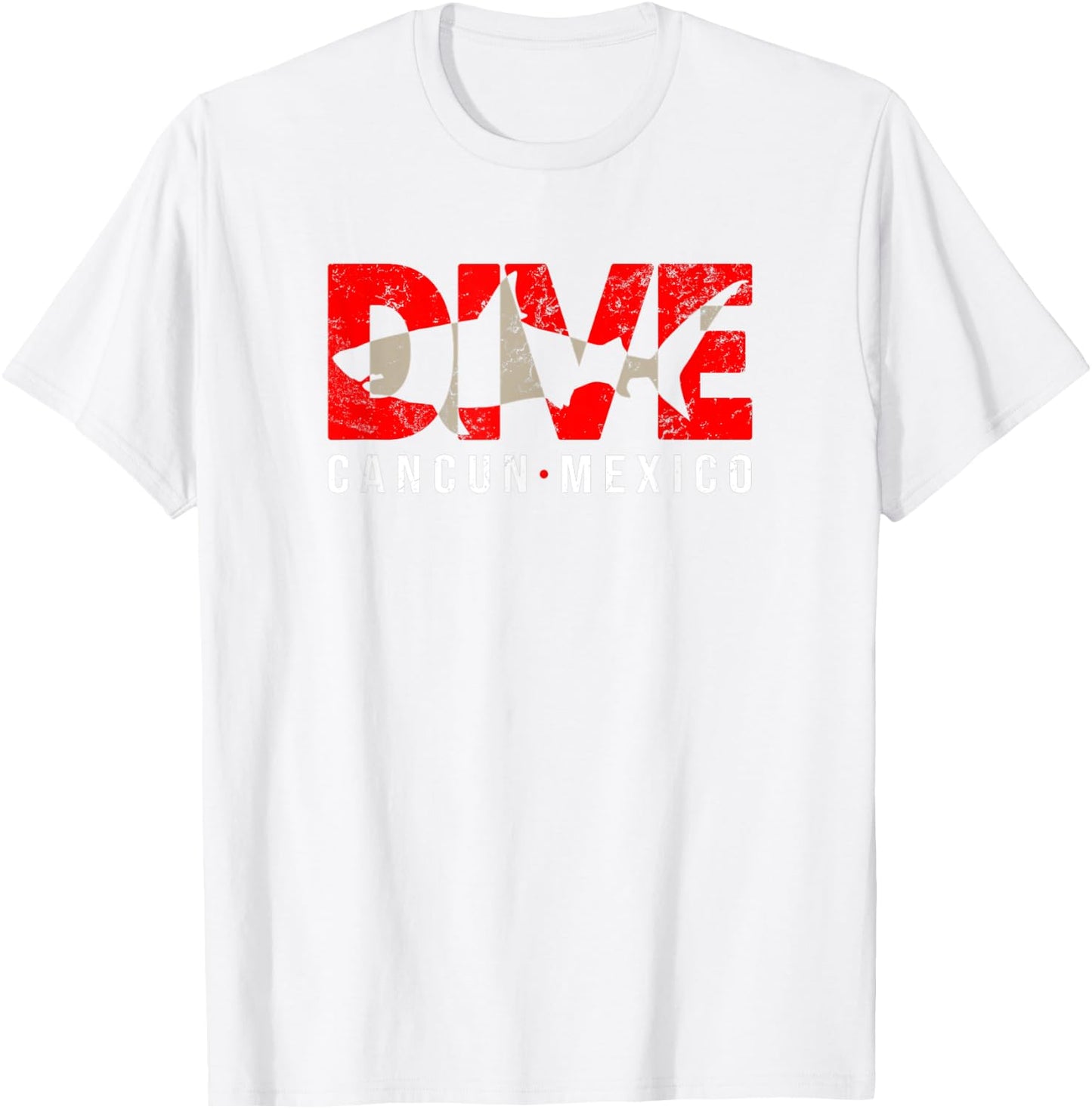 DIVE Cancun Mexico SCUBA DIVING Shark T-Shirt - T-Shirt | White