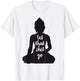 YOGA Let that shit go Meditate silhouette buddha yoga women T-Shirt - T-Shirt | White