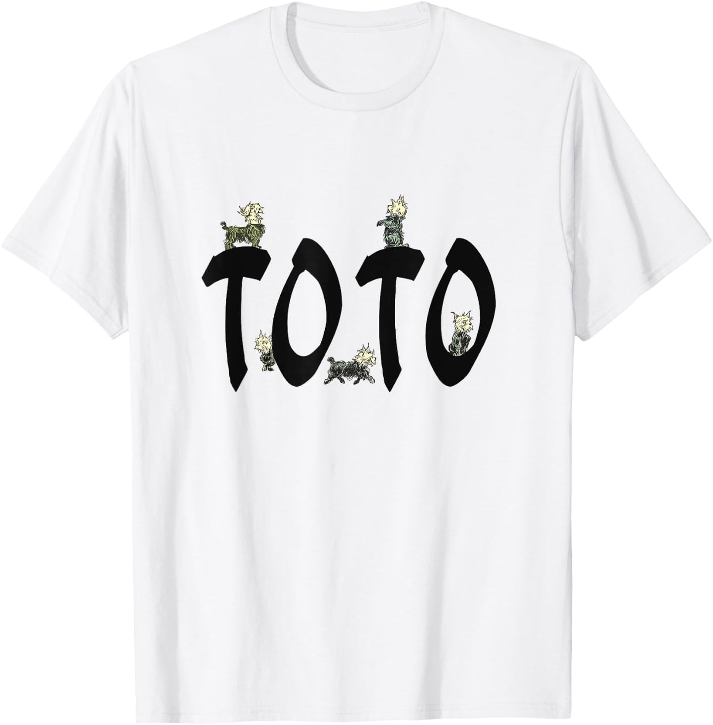 Toto Wizard of Oz, Cute Smart Famous Cairn Terrier Dog Art T-Shirt - T-Shirt | White