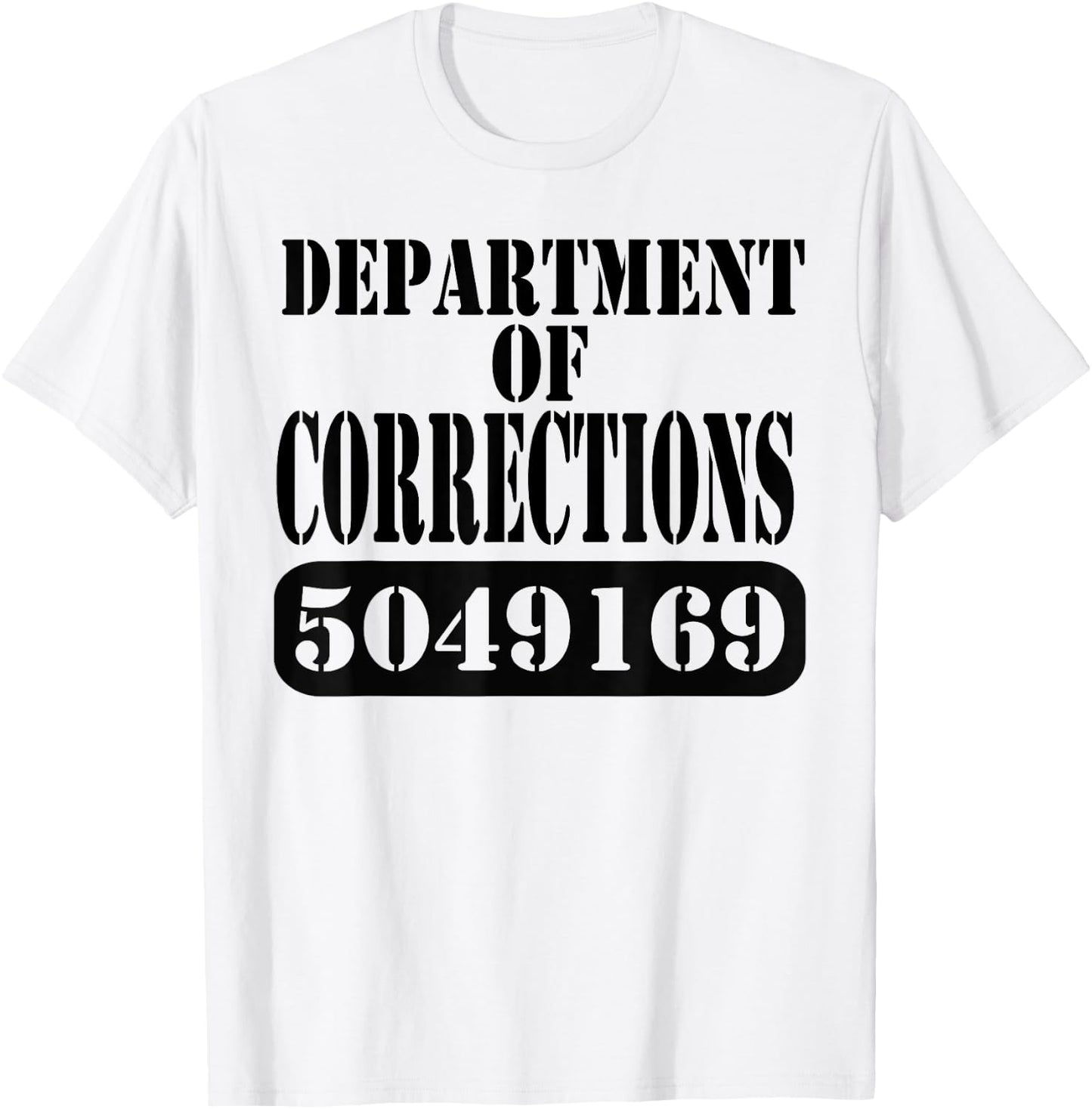 Department of Corrections Prisoner Halloween Costume T-Shirt - T-Shirt | White