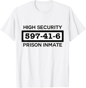 Inmate Halloween Prisoner Jail Costume Adults & Kids T-Shirt - T-Shirt | White