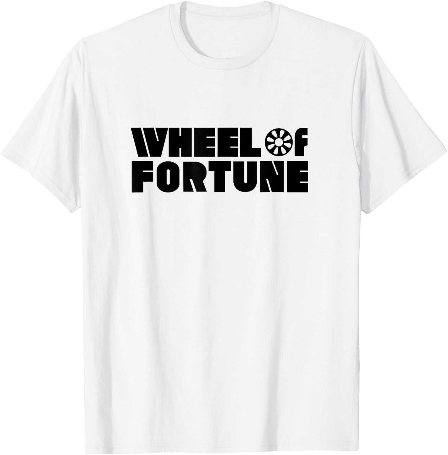 Wheel of Fortune , -Adults, Grey, Small, Short Sleeve, Classic Fit, Polyester 100%, Letter Print, All Seasons T-Shirt - T-Shirt | White