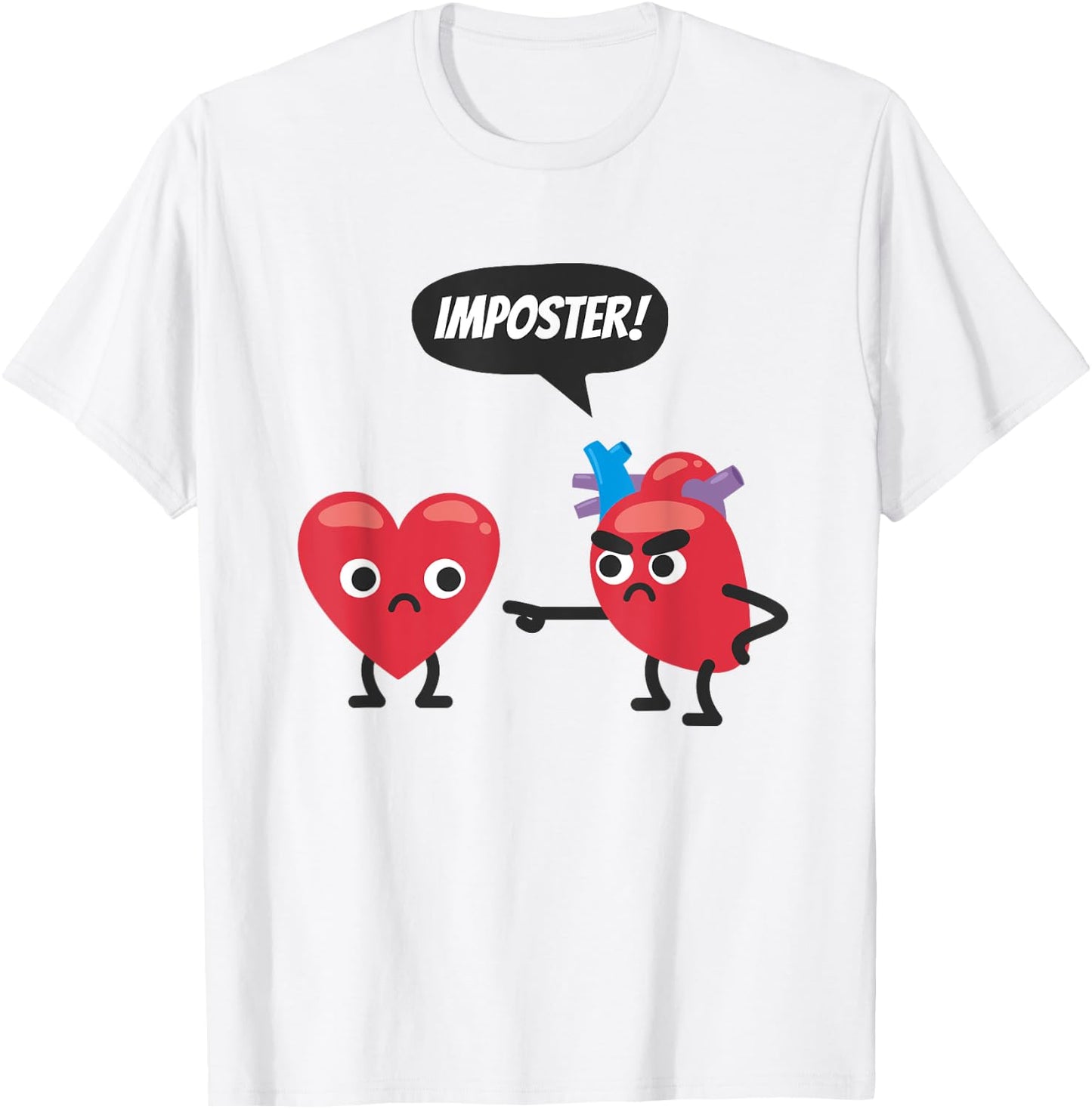 Funny Medical Imposter Heart T-Shirt - T-Shirt | White