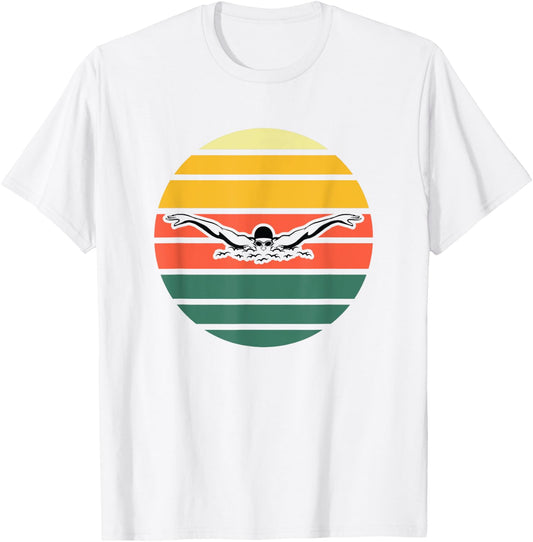 Butterfly Stroke, Swimmer, Swim, Swimming T-Shirt - T-Shirt | White