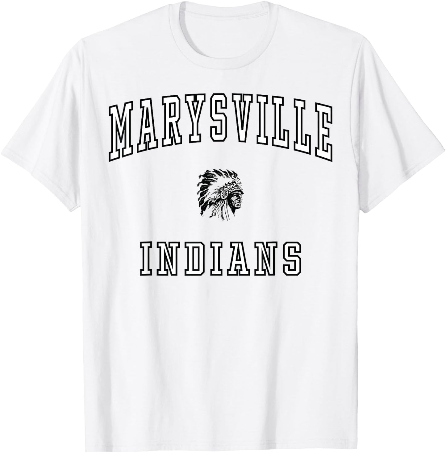 Marysville High School Indians C1 T-Shirt - T-Shirt | White