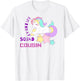 Cousin Of The Birthday Girl Unicorn Party Squad T-Shirt - T-Shirt | White