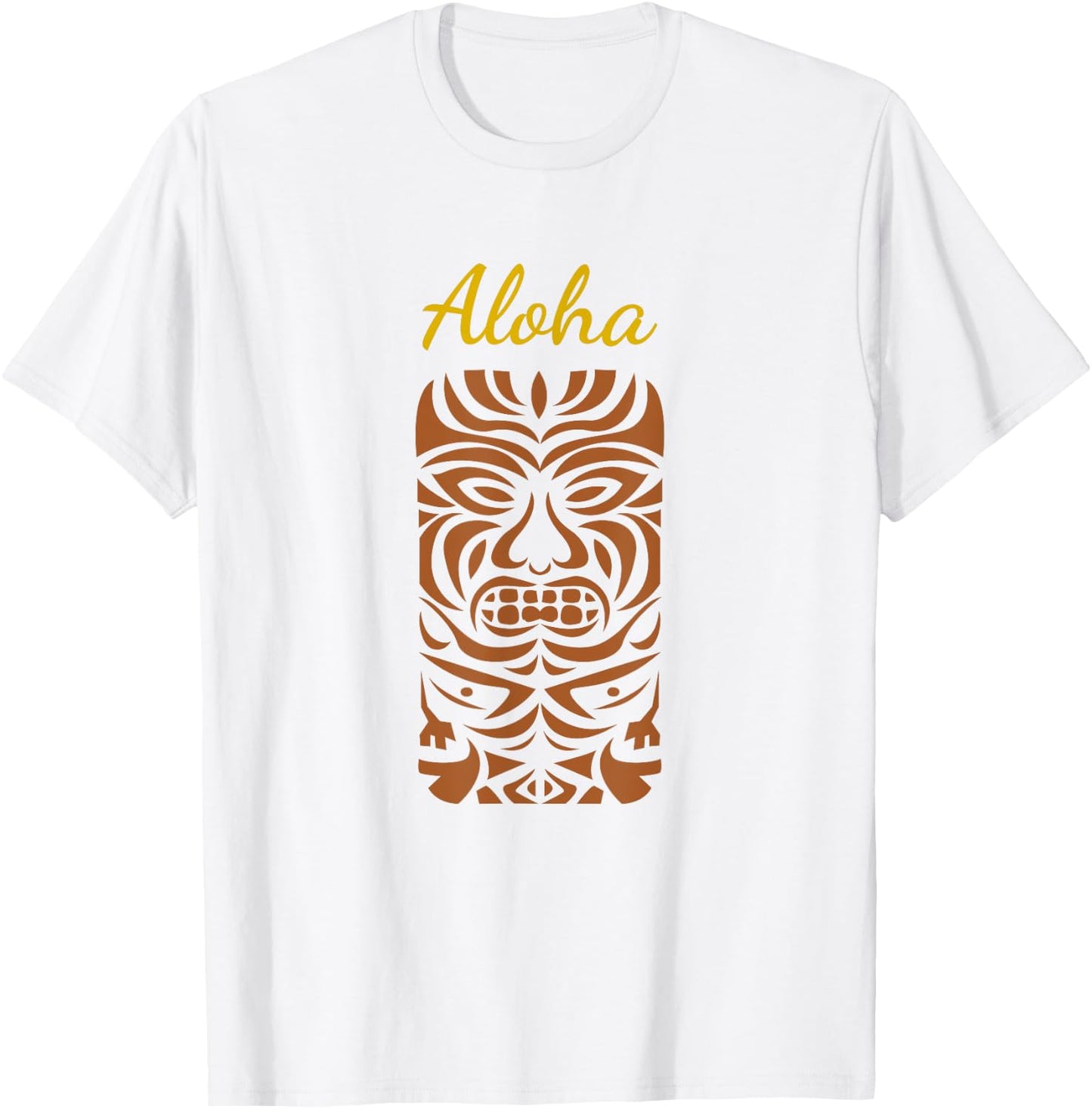 Hawaii Tiki Polynesian Big Kahuna Retro Hipster T-Shirt - T-Shirt | White
