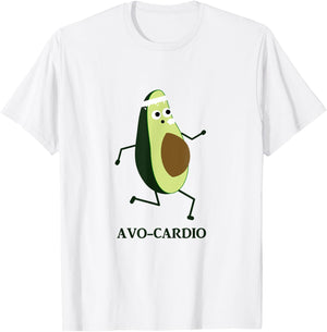 Avocardio - Running Avocado Men Women T Shirt T-Shirt - T-Shirt | White