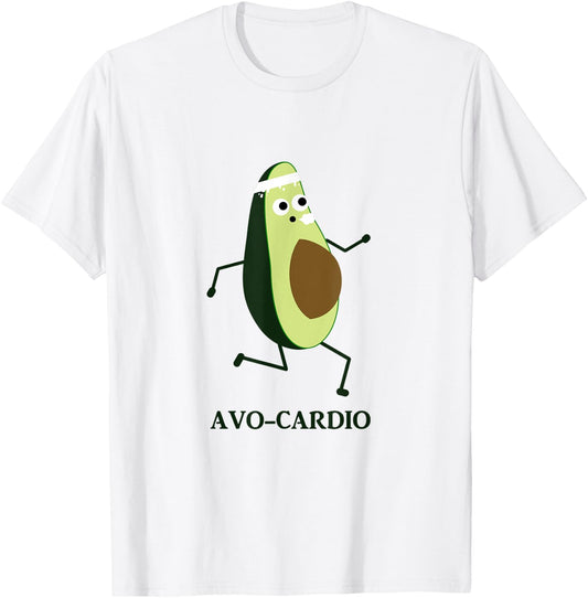 Avocardio - Running Avocado Men Women T Shirt T-Shirt - T-Shirt | White