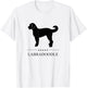 Labradoodle Black Silhouette T-Shirt - T-Shirt | White