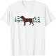 Chocolate Labrador Retriever Winter Snow Scene T-Shirt - T-Shirt | White