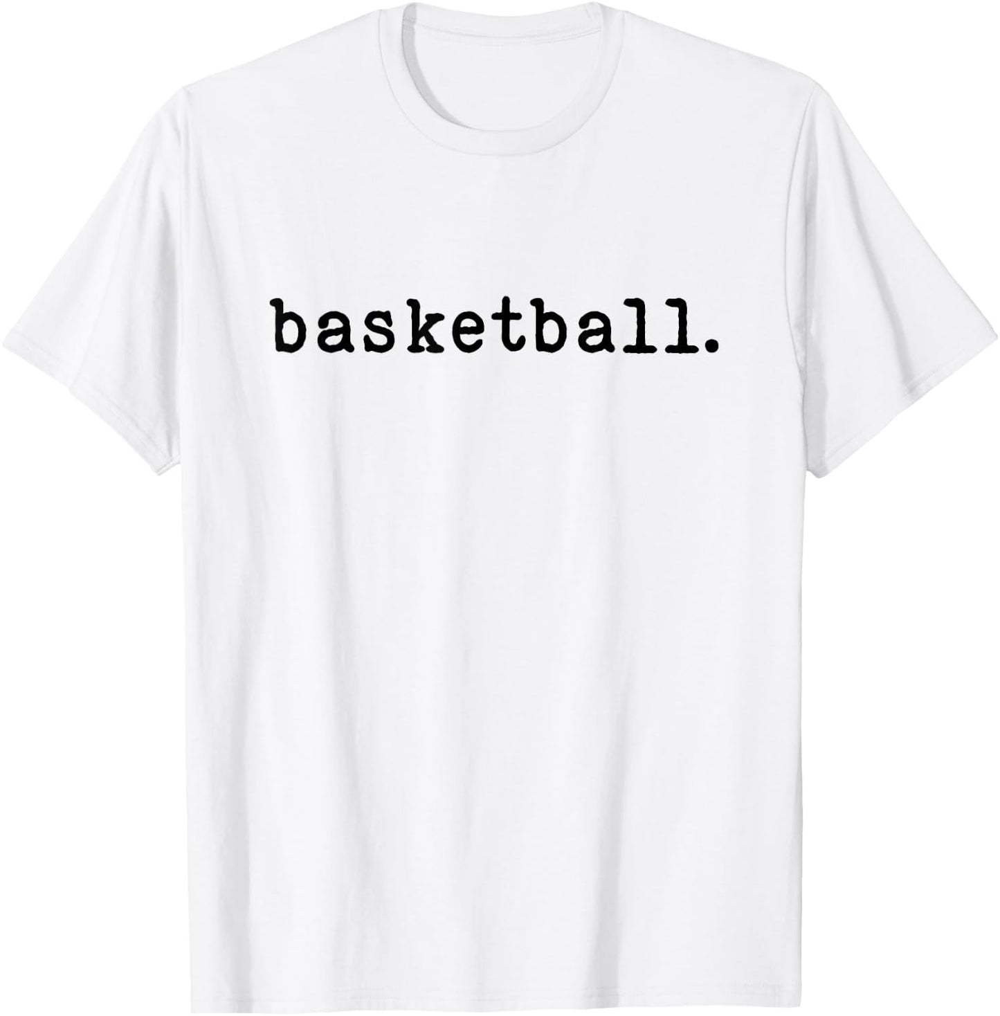 Basketball Enthusiast Minimalist Sports T-Shirt - T-Shirt | White