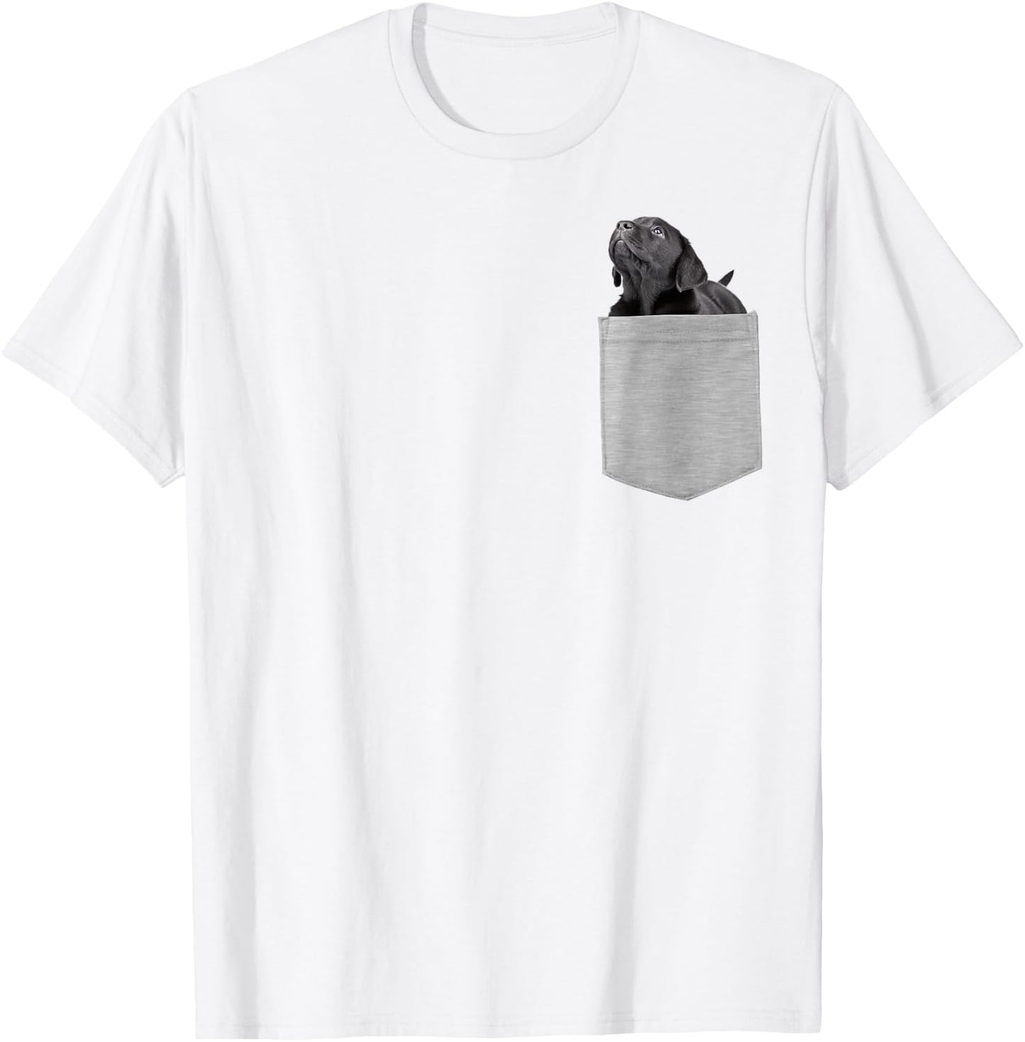 Black Lab puppy in your pocket T-Shirt - T-Shirt | White