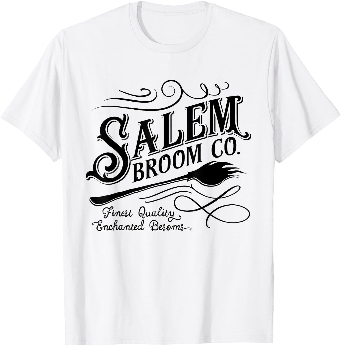 Salem Broom Company est 1692 Halloween T-Shirt - T-Shirt | White