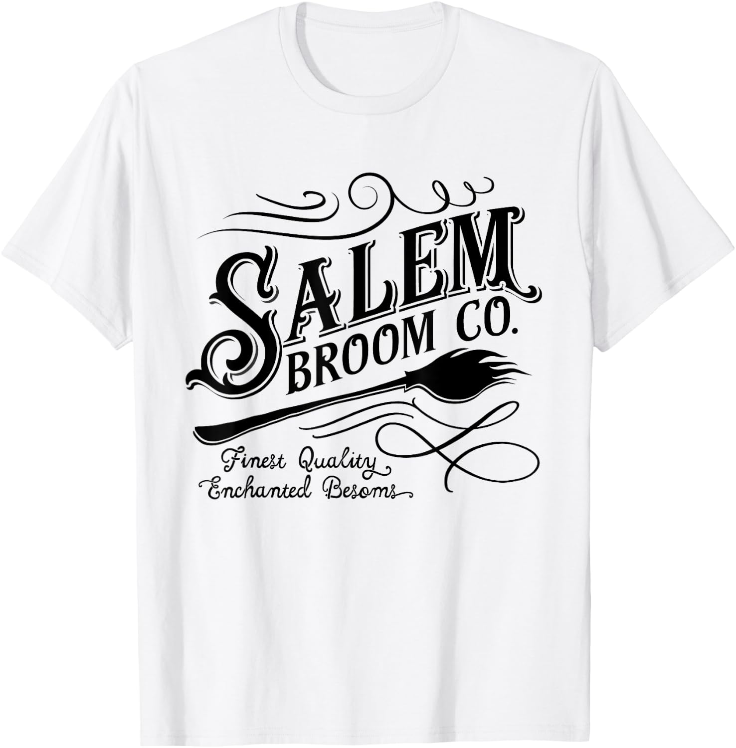Salem Broom Company est 1692 Halloween T-Shirt - T-Shirt | White