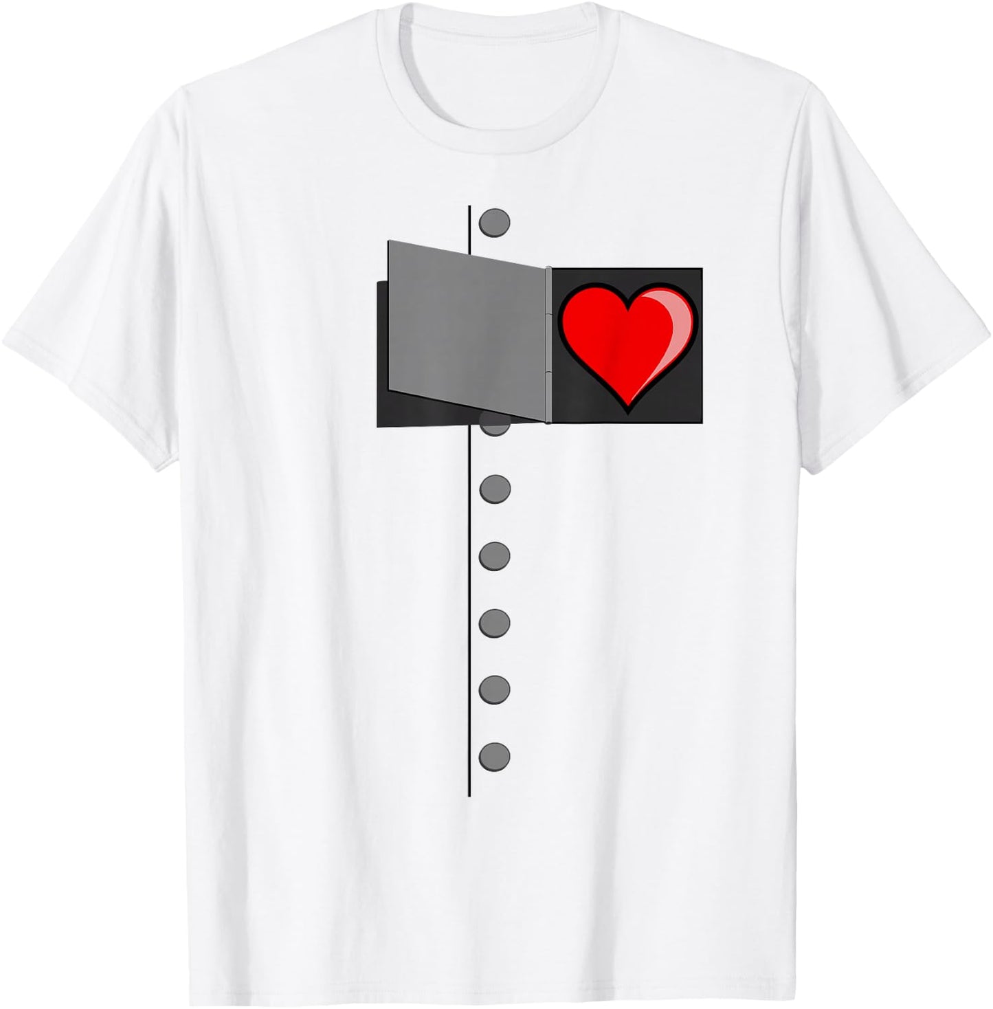 Oz Tin Man Heart Halloween Wizard of OZ Tin Man Costume T-Shirt - T-Shirt | White