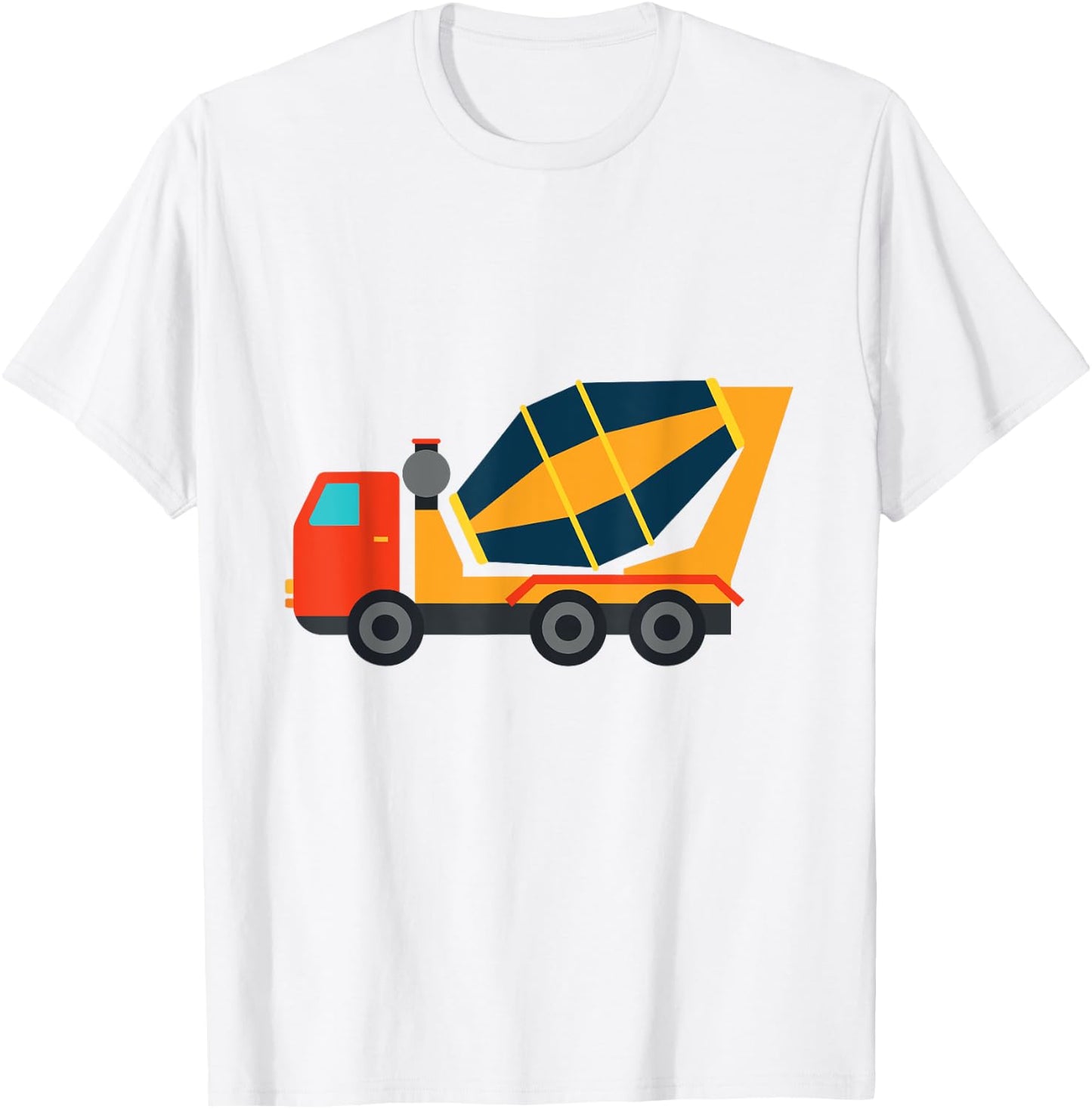 Concrete Mixer Truck for Kids Cement Truck T-Shirt - T-Shirt | White