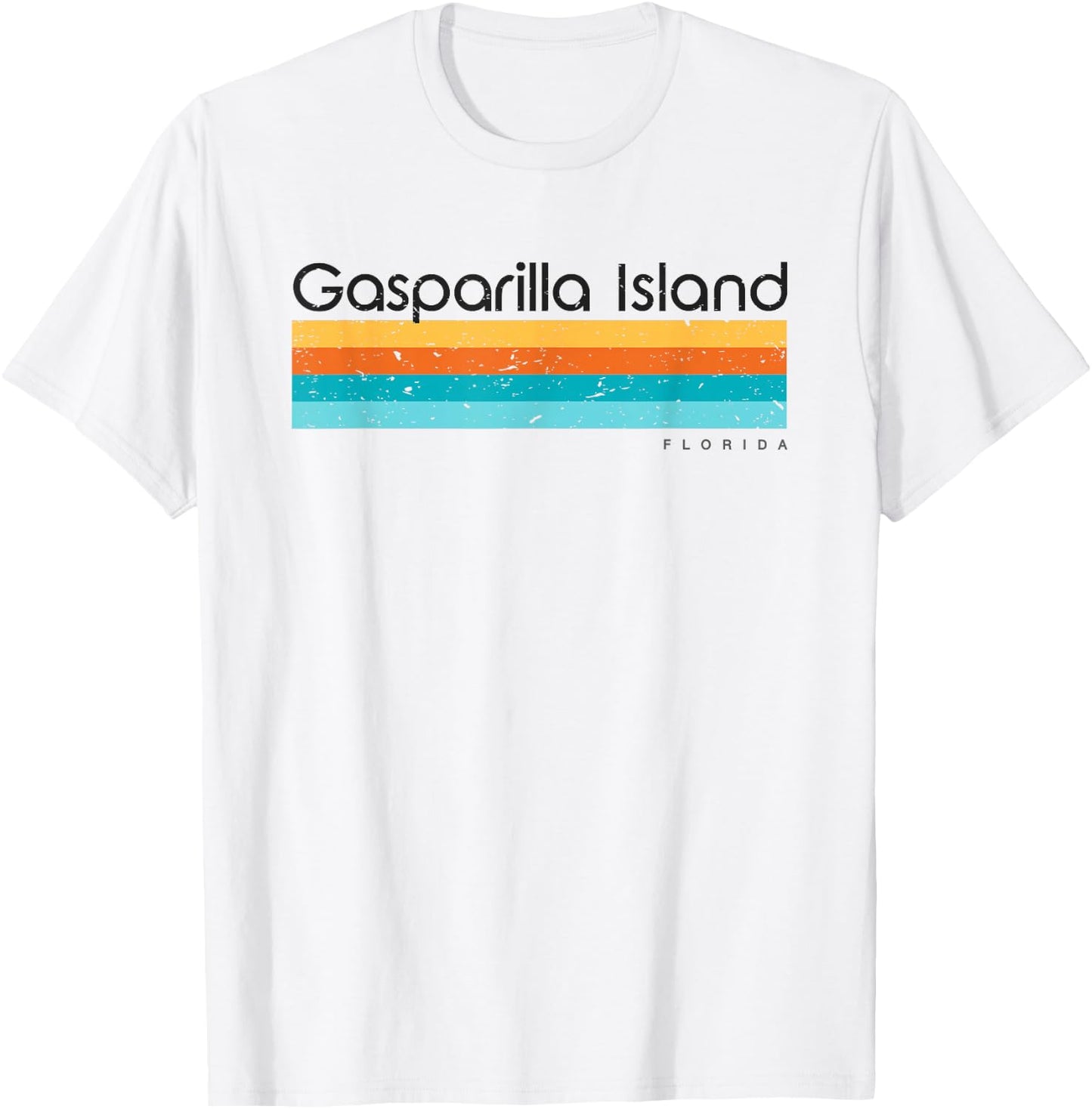 Gasparilla Island Florida FL Vintage Design T-Shirt - T-Shirt | White