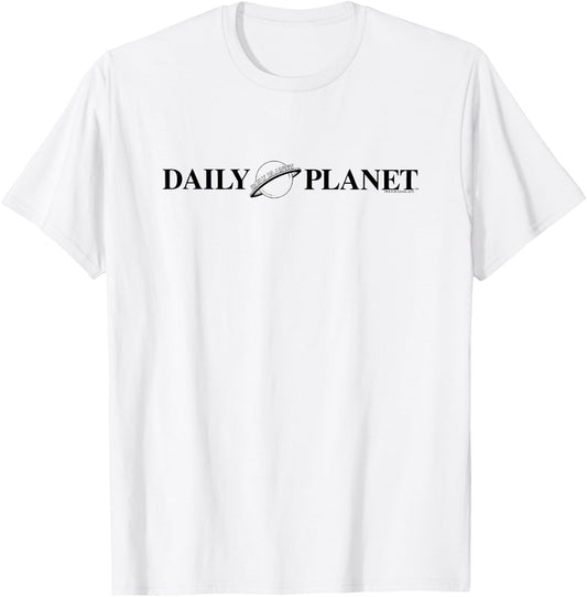 Superman Daily Planet Logo T-Shirt - T-Shirt | White