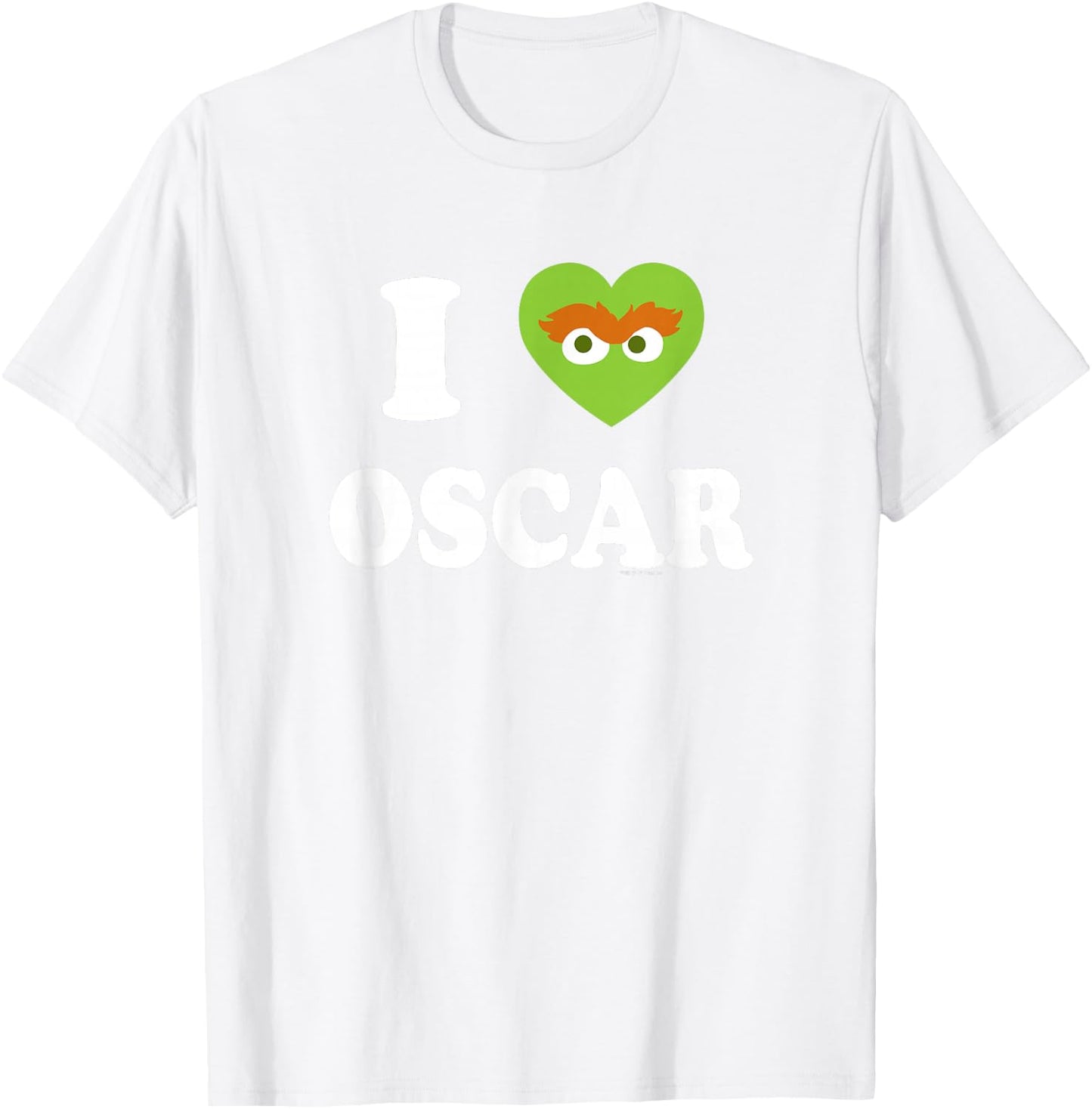 Sesame Street I Heart Oscar The Grouch T-Shirt - T-Shirt | White