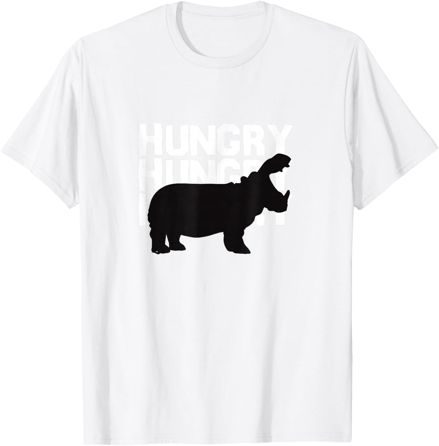 So Hungry Hippo T-shrits Funny Cute Hippopotamus Hipo T-Shirt - T-Shirt | White