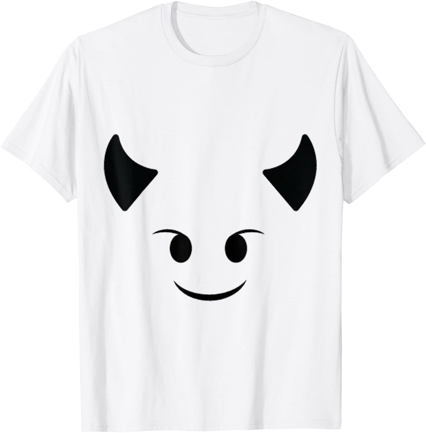 Devil Emoticon Costume Devil Emoticon Shirt Red Halloween T-Shirt - T-Shirt | White