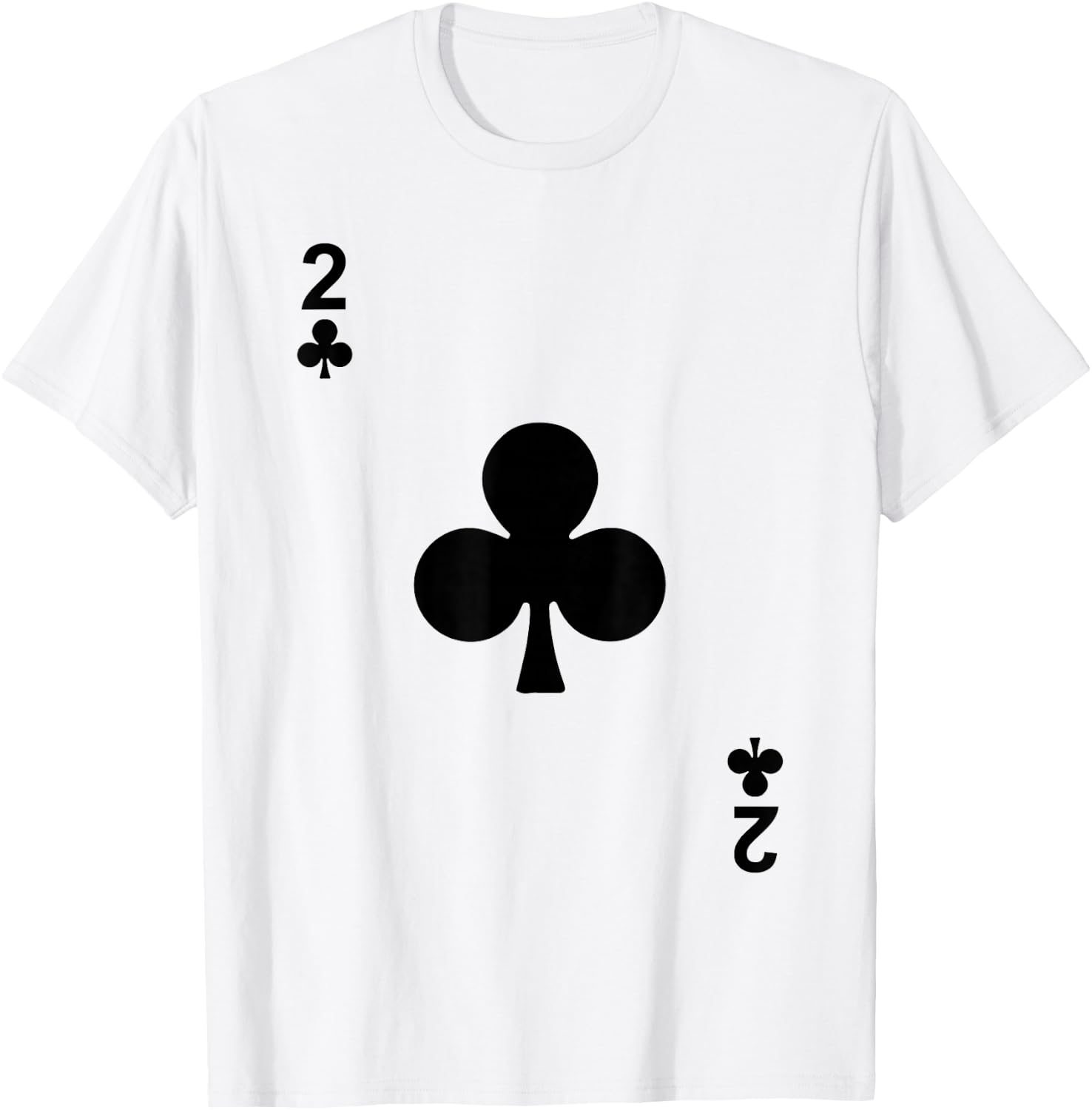 Two of Clubs 2 Blackjack Playing Cards T-Shirt - T-Shirt | White
