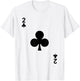 Two of Clubs 2 Blackjack Playing Cards T-Shirt - T-Shirt | White