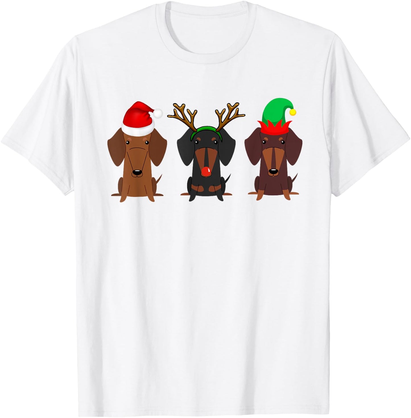 Dachshund Christmas Mom Women Weiner dog gift T-Shirt - T-Shirt | White