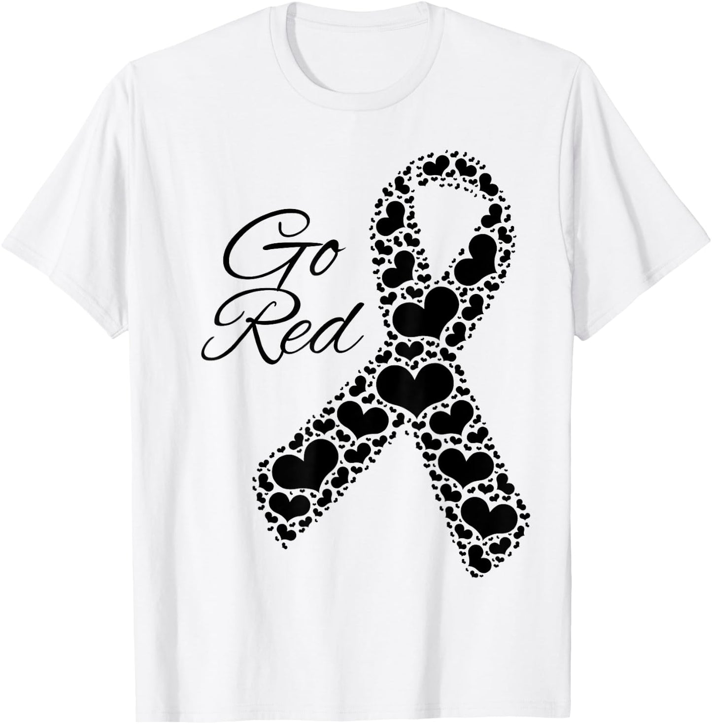 Heart Health Month February Heart Health American T-Shirt - T-Shirt | White