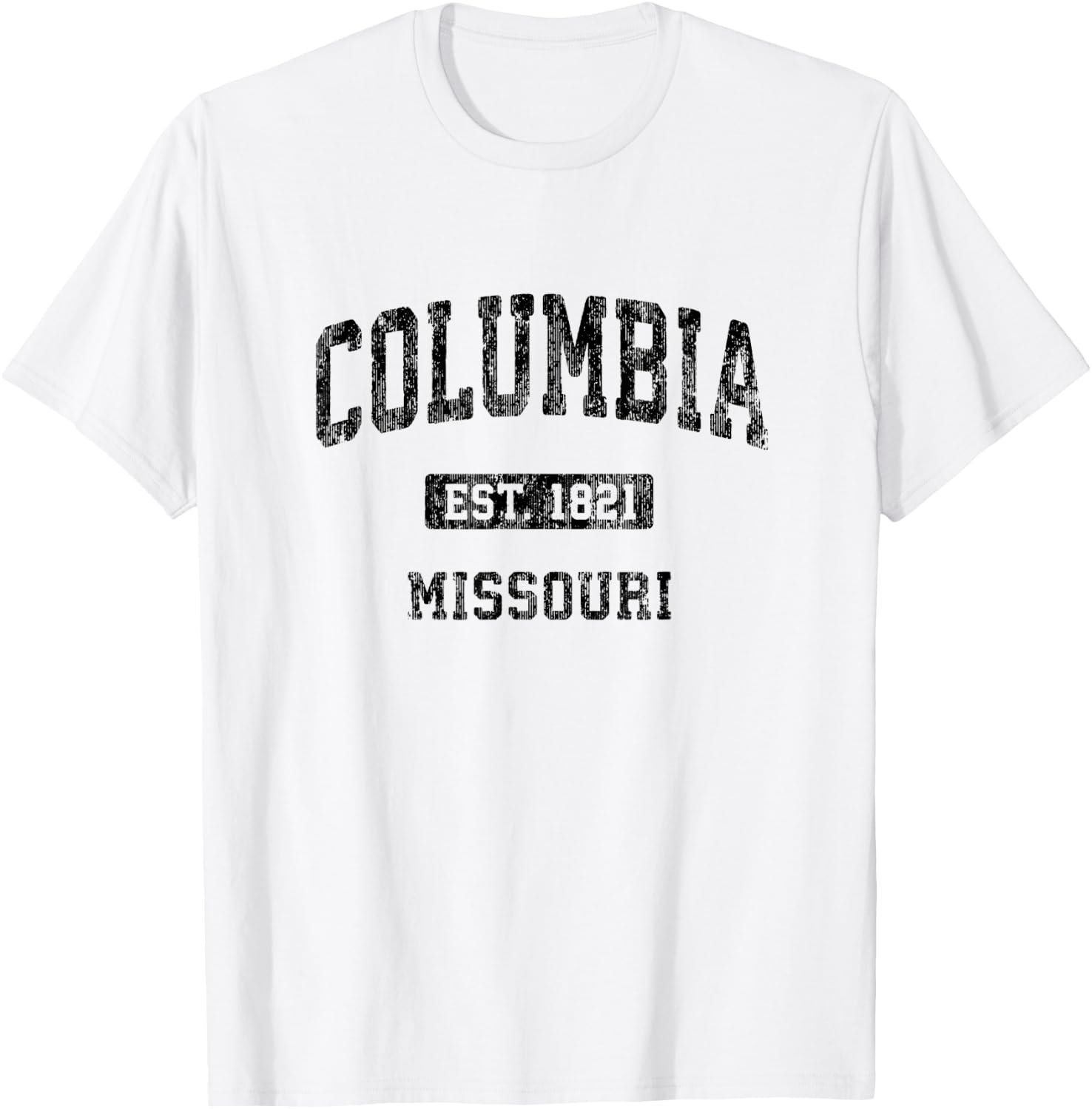Columbia Missouri MO Vintage Athletic Sports Design T-Shirt - T-Shirt | White