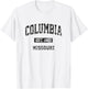 Columbia Missouri MO Vintage Athletic Sports Design T-Shirt - T-Shirt | White