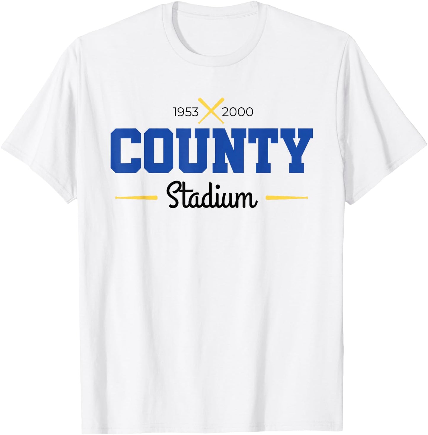 County Stadium Milwaukee Baseball T-Shirt - T-Shirt | White