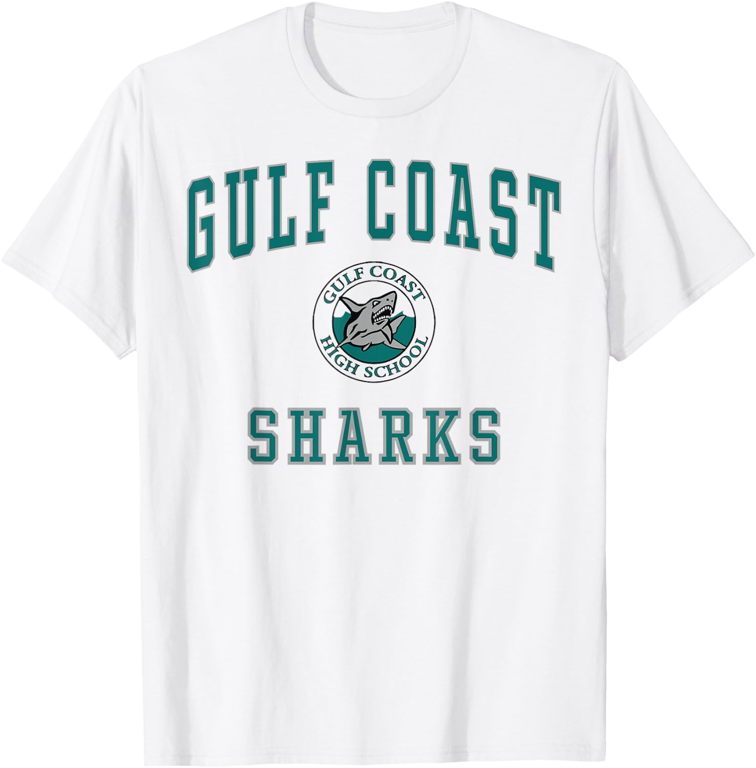 Gulf Coast High School Sharks C1 T-Shirt - T-Shirt | White