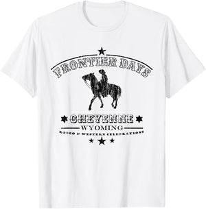 Frontier Days Rodeo Wild Western Cheyenne Wyoming T-Shirt - T-Shirt | White