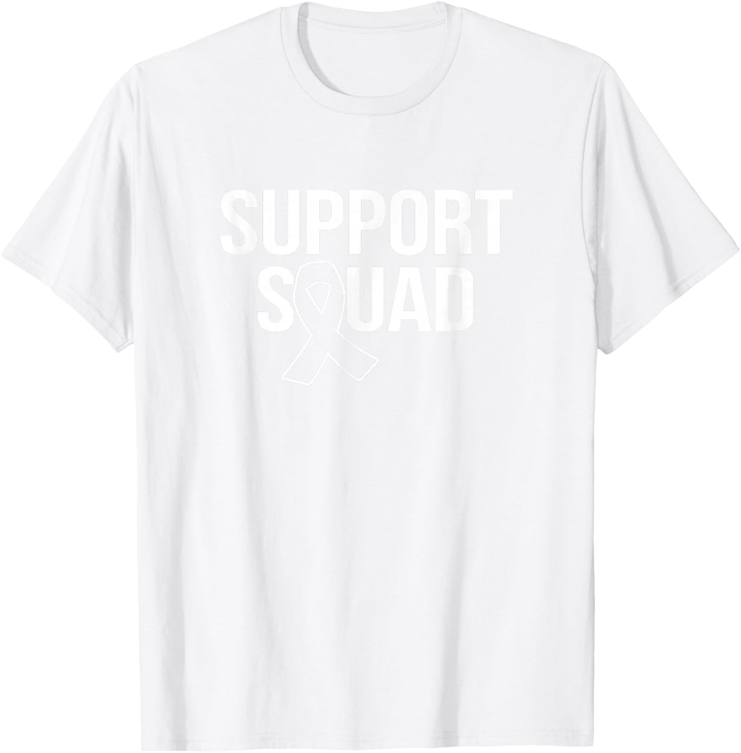 Support Squad Breast Cancer Awareness Month Pink T-Shirt - T-Shirt | White