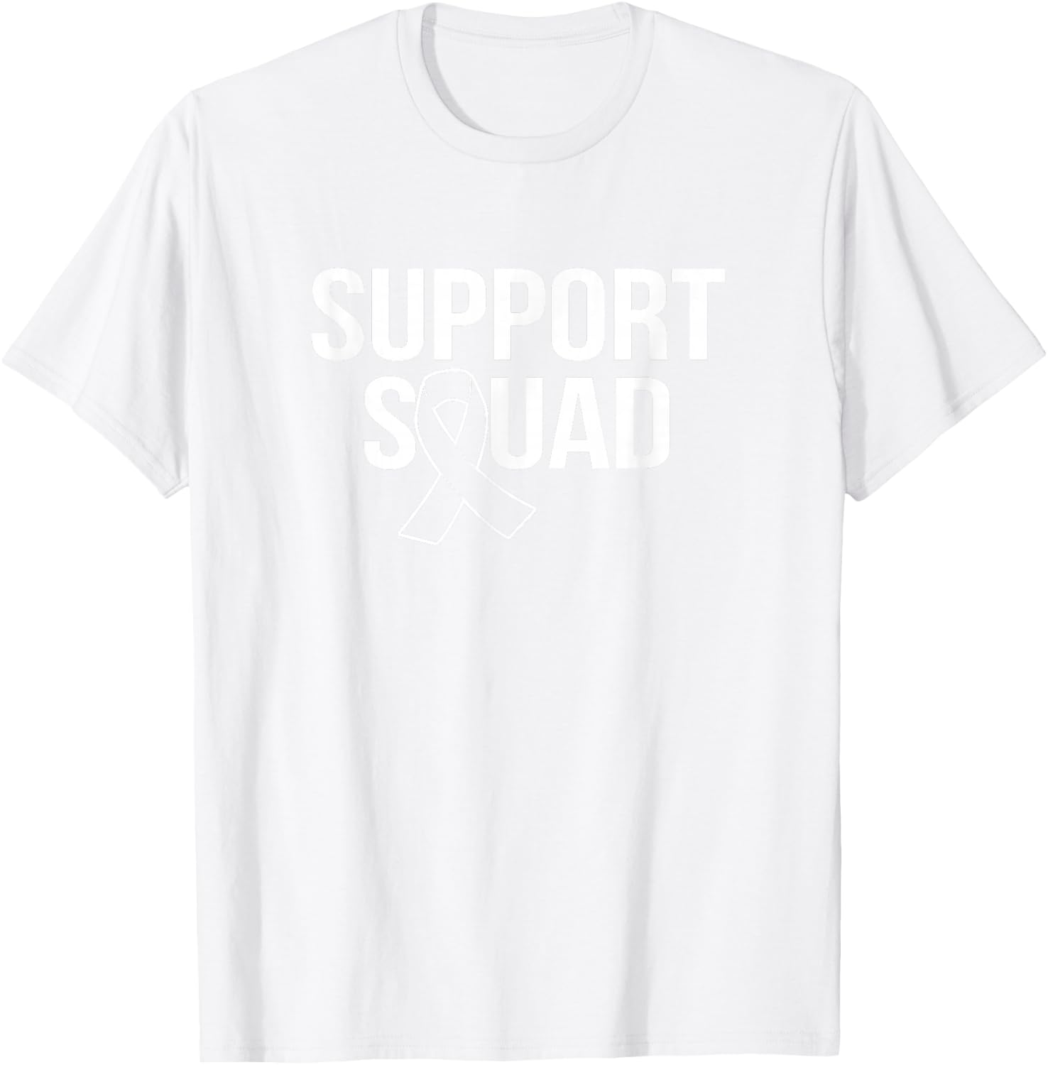 Support Squad Breast Cancer Awareness Month Pink T-Shirt - T-Shirt | White