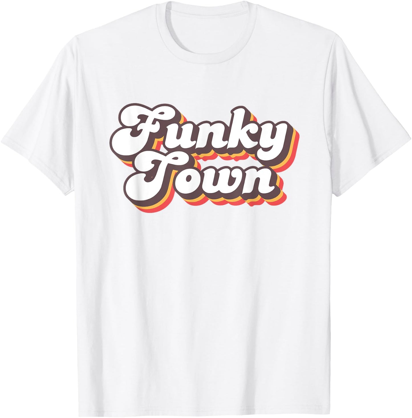 Funky Town Roller Disco Outfit Retro 70s Costume T-Shirt - T-Shirt | White
