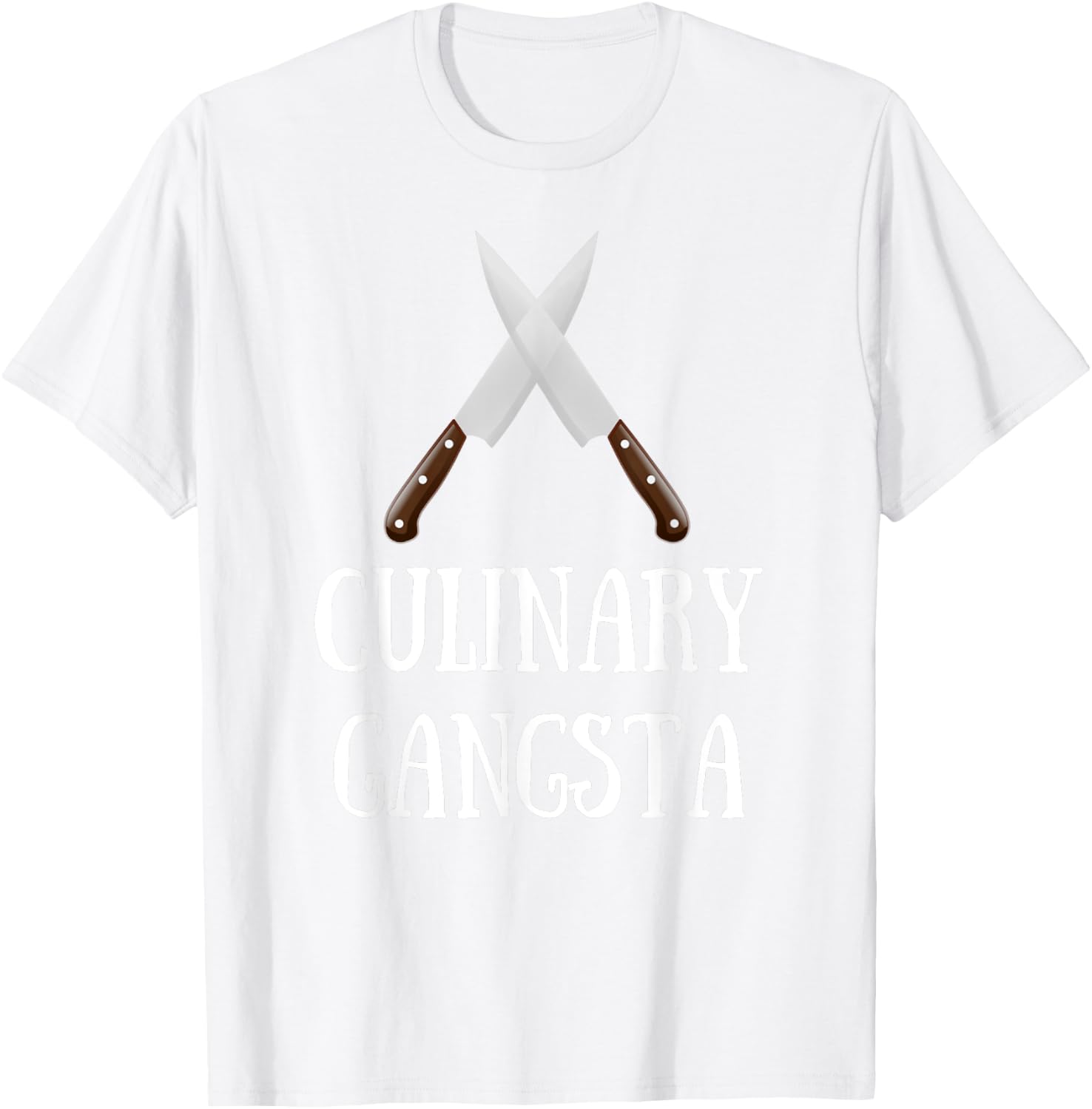 Culinary Gangsta - Funny Chef T-Shirt - T-Shirt | White