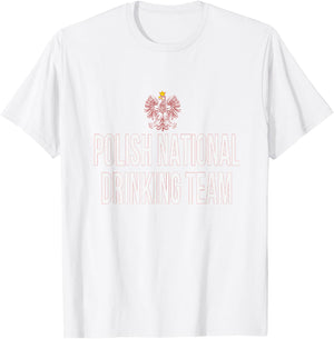 Polish National Drinking Team| National Pride Beer T-Shirt - T-Shirt | White