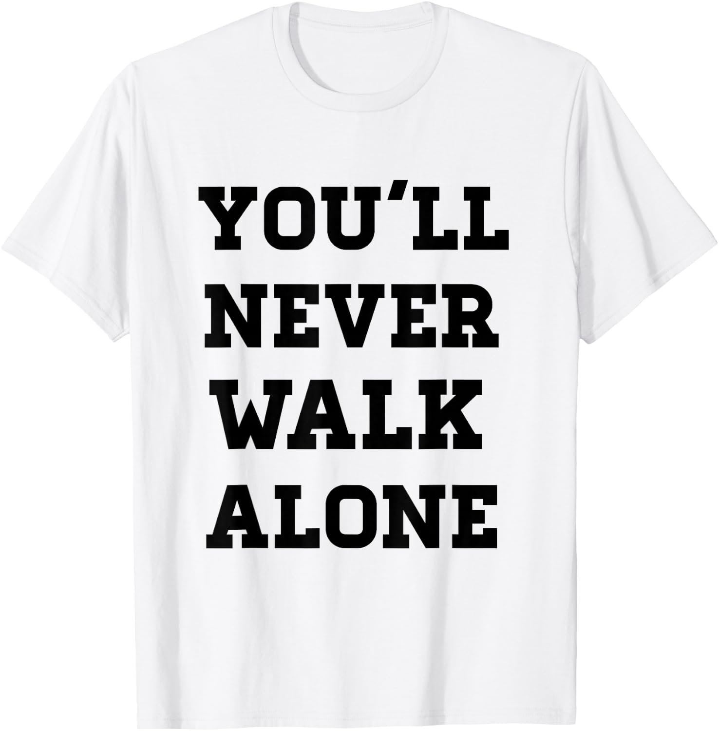 Freedom You'll Never Walk Alone Liverpool -Adults Grey T-Shirt - T-Shirt | White