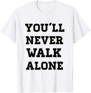 Freedom You'll Never Walk Alone Liverpool -Adults Grey T-Shirt - T-Shirt | White