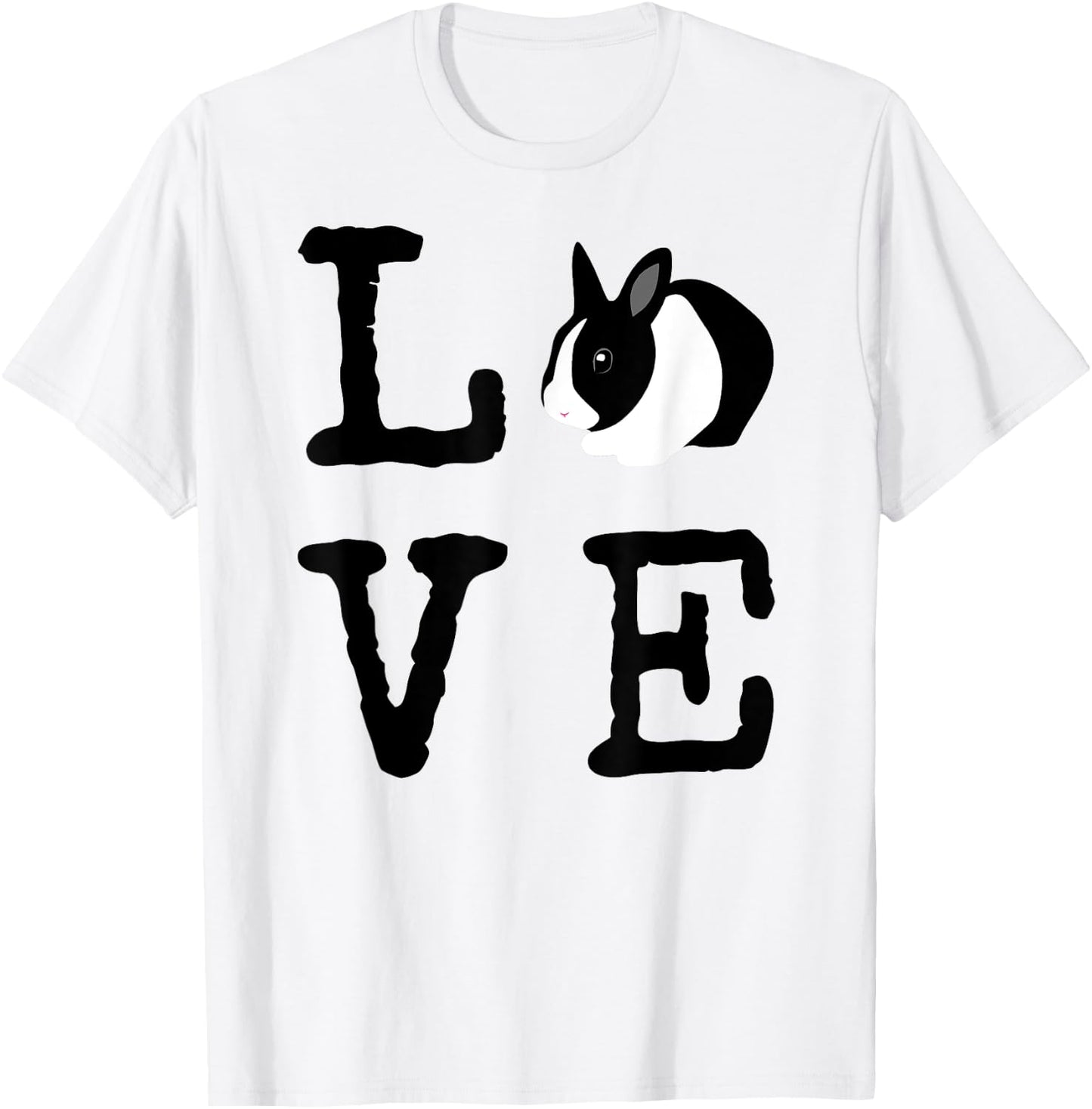 Love Bunny Animal Dutch Rabbit T-Shirt - T-Shirt | White