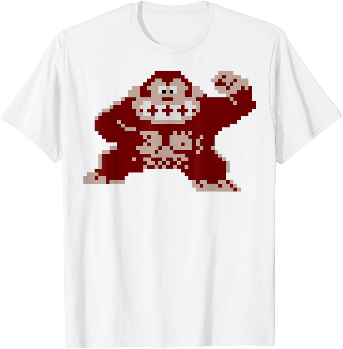 Nintendo Donkey Kong 8-Bit Pixel Vintage Graphic T-Shirt - T-Shirt | White