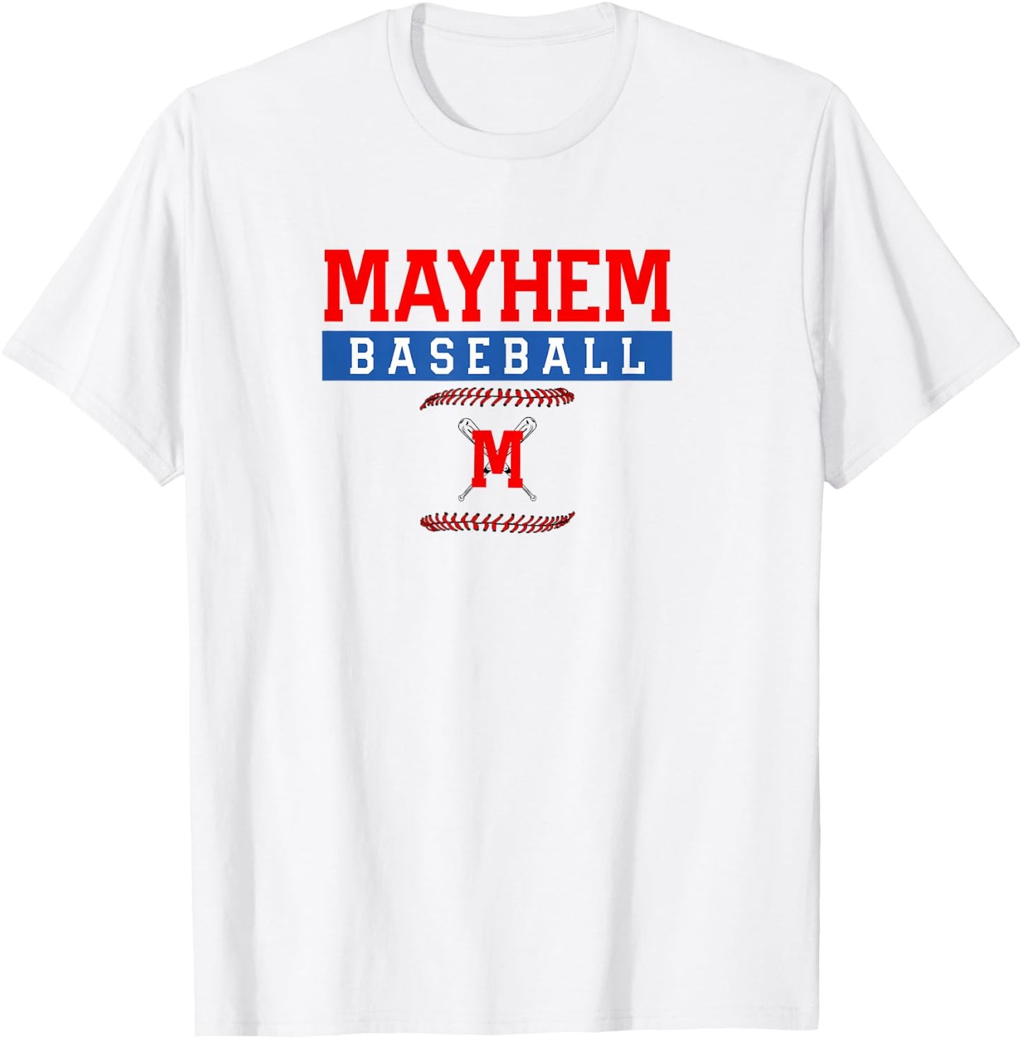 Mayhem Baseball T-Shirt - T-Shirt | White