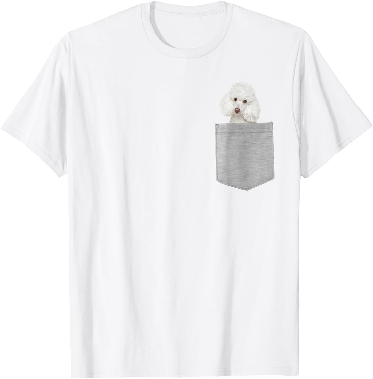 Dog in Your Pocket Poodle Men Women Kids T-Shirt - T-Shirt | White