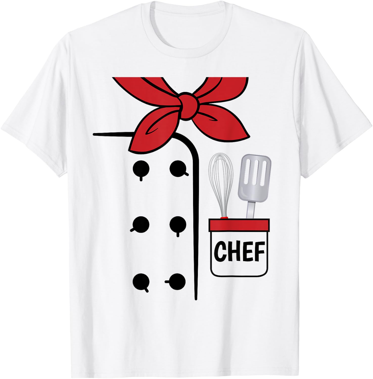 Cook Chef Coat Costume Funny Halloween Shirt Kids Adults T-Shirt - T-Shirt | White