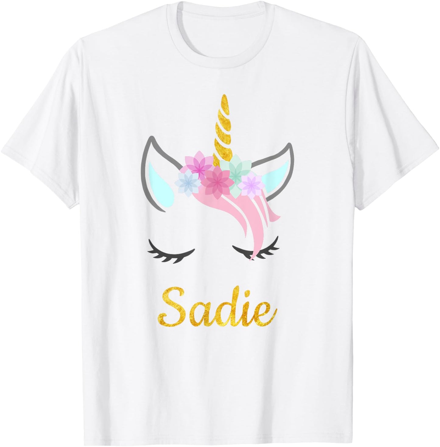 Sadie Unicorn Name Shirt for Sadie T-Shirt - T-Shirt | White