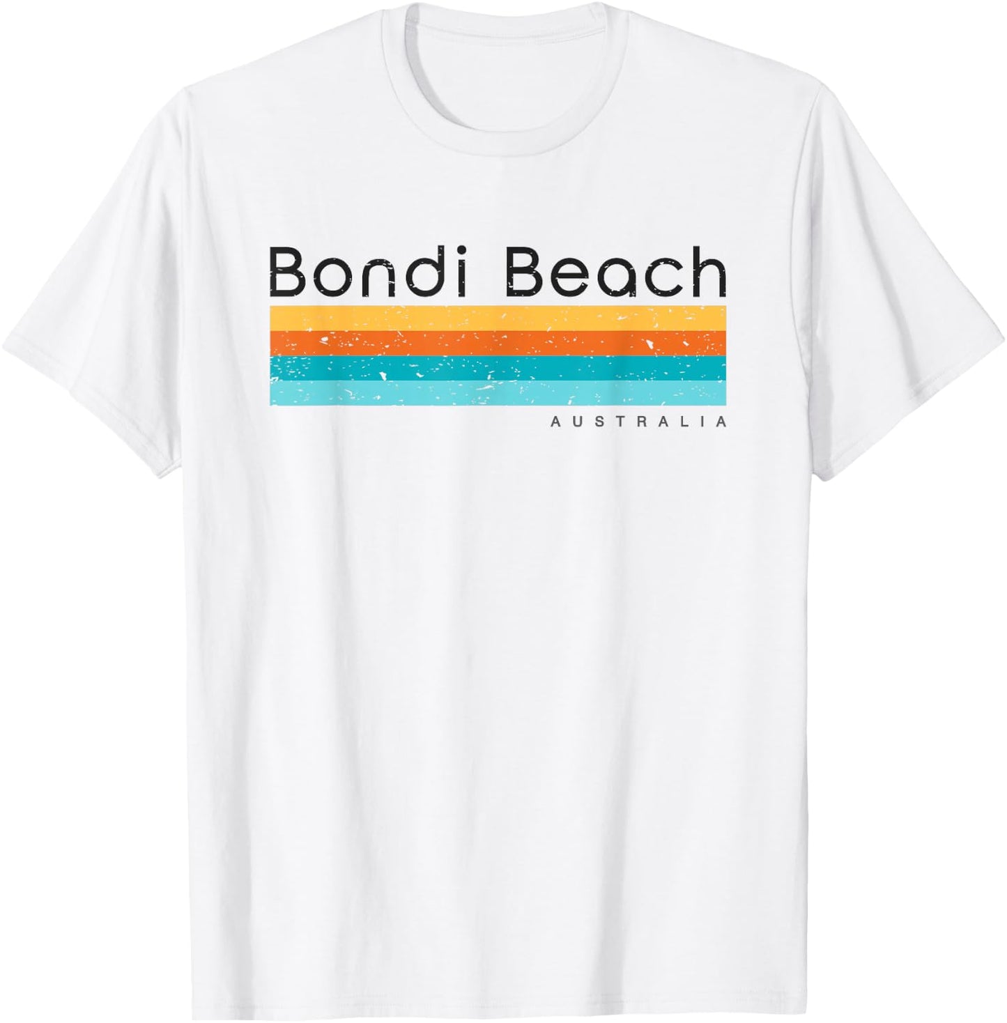 Vintage Bondi Beach Australia Retro Design T-Shirt - T-Shirt | White