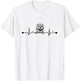 Cute Norfolk Terrier Dog Heartbeat Pulse ECG T-Shirt - T-Shirt | White